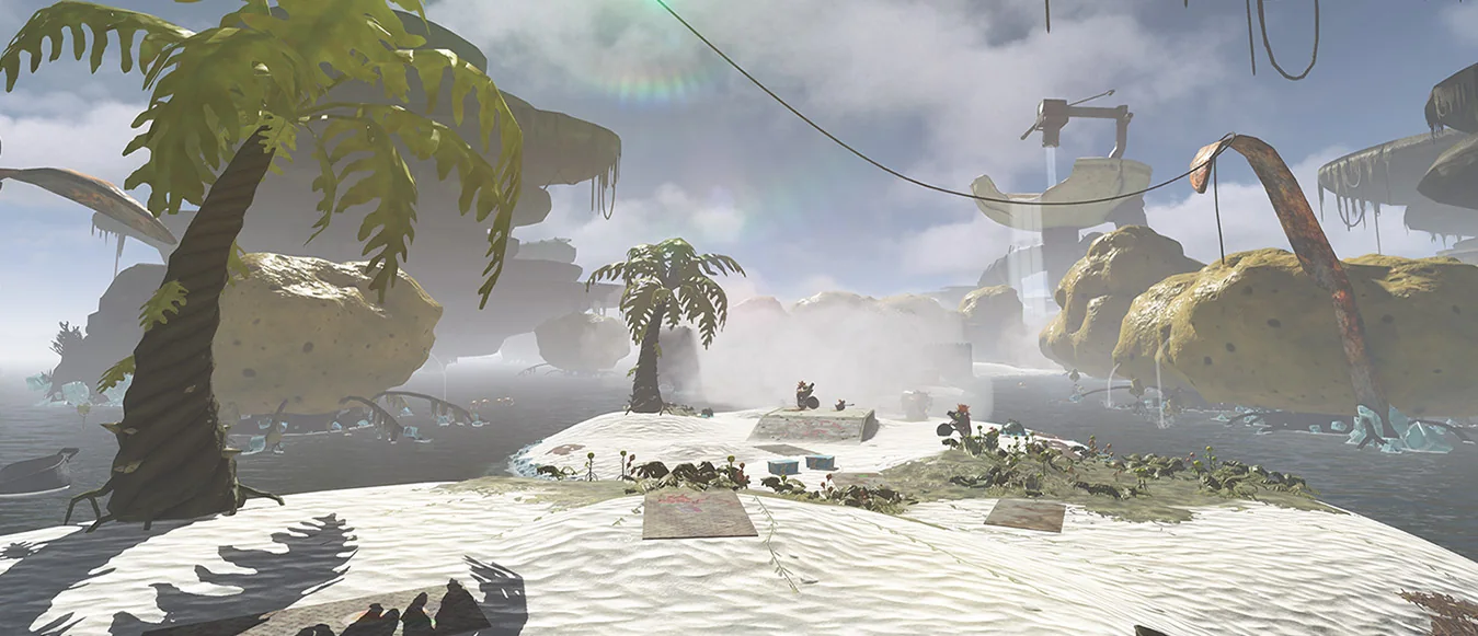 The Mechanic splatting Salmonids during the Splatoon Raiders raid and loot loop