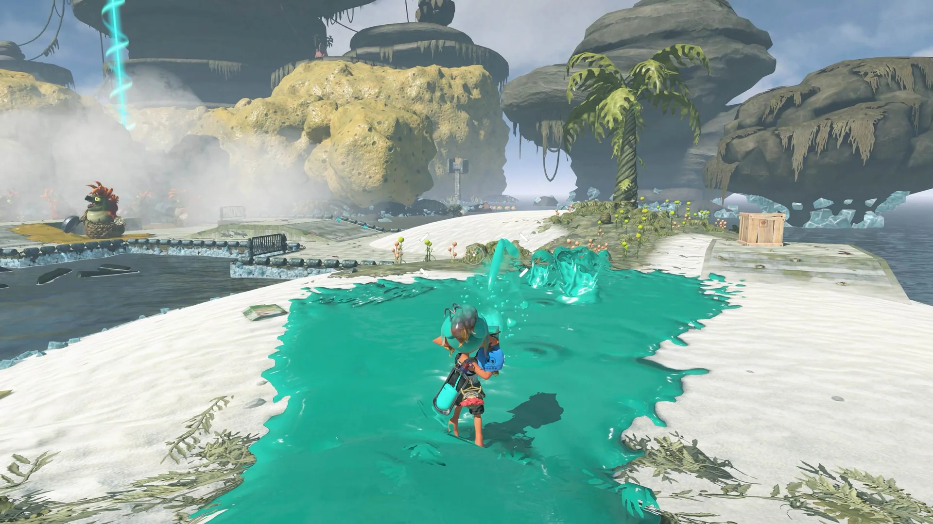 The Mechanic inks a route through an official Splatoon Raiders gameplay scene