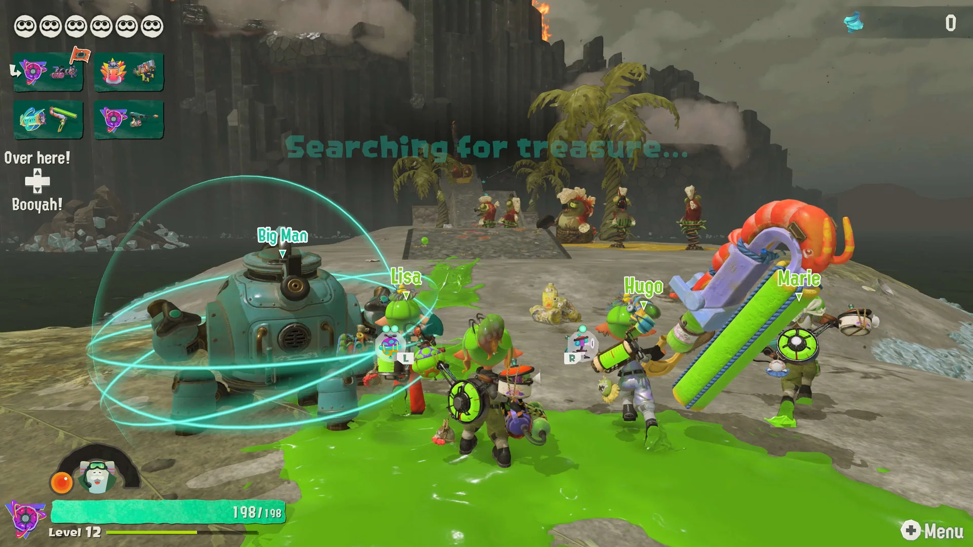 Official Splatoon Raiders co-op gameplay showing multiple raiders fighting together